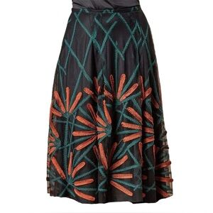 Eva Franco Cattail Midi Skirt 6 NWT New